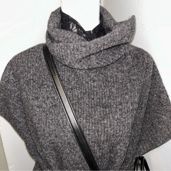 Ted Baker Charcoal Knit Sweater dress w/ slits - Picture 3 of 6